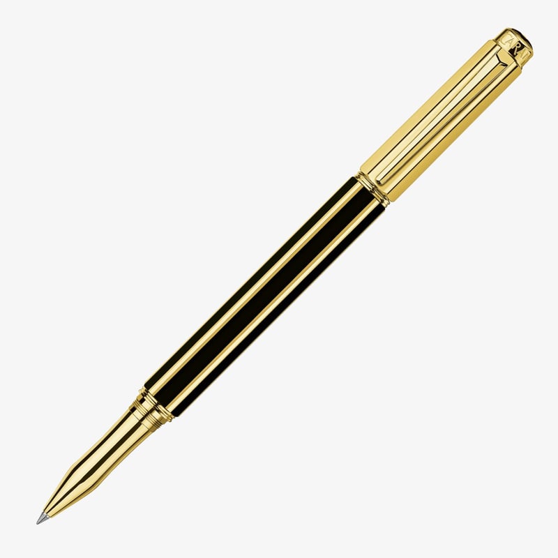 Caran d'Ache Caran d'Ache Varius China Rollerball Pen - Black Gold Plated