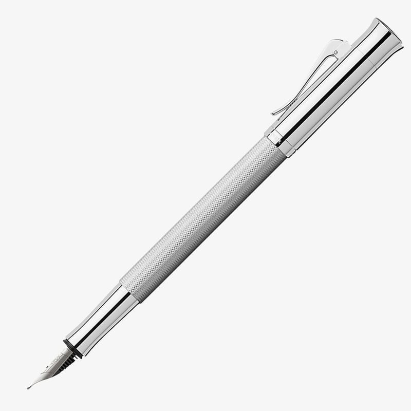 Graf von Faber-Castell Graf von Faber-Castell Guilloche Fountain Pen - Rhodium