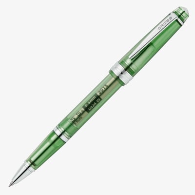 Cross Bailey Light Rollerball Pen - Translucent Green Resin with Bright Chrome Trim