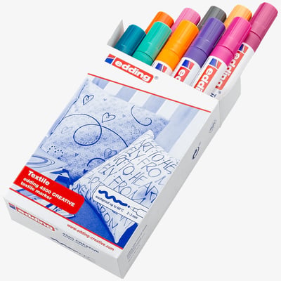 Edding Edding 4500 Textile Markers - Assorted Trend Colours (Pack of 10)