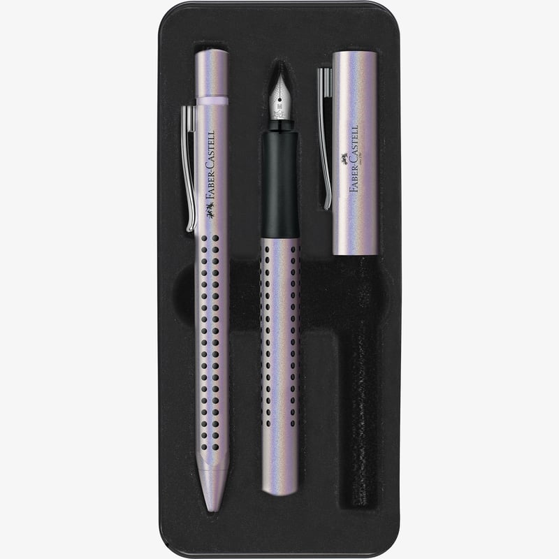 Faber-Castell Faber-Castell Grip Glam Edition Fountain Pen & Ballpoint Pen Set - Pearl
