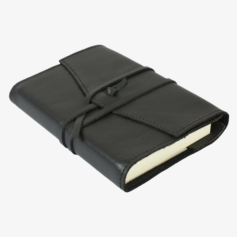 Papuro Papuro Milano Small Refillable Journal - Black Address Book