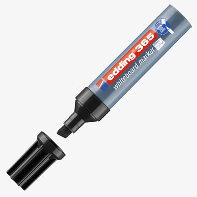 Edding 365 Whiteboard Marker - Chisel Tip - Broad -  Black