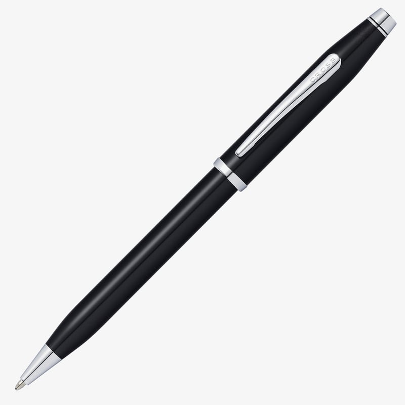 Cross Cross Century II Ballpoint Pen - Black Lacquer Chrome Trim
