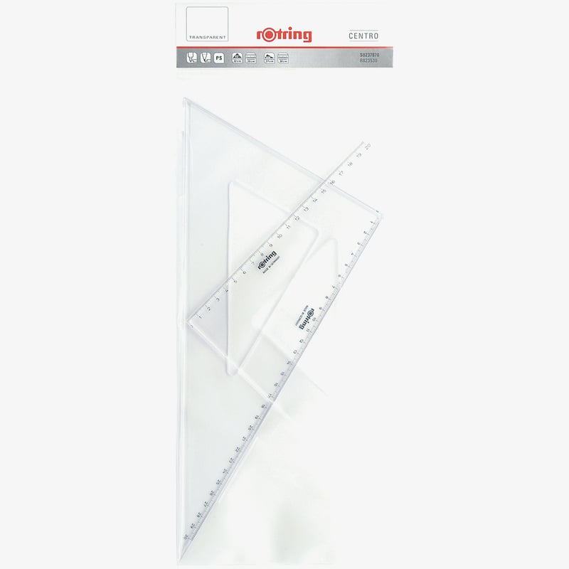 Rotring Centro Set Squares - Set of 2 - Medium