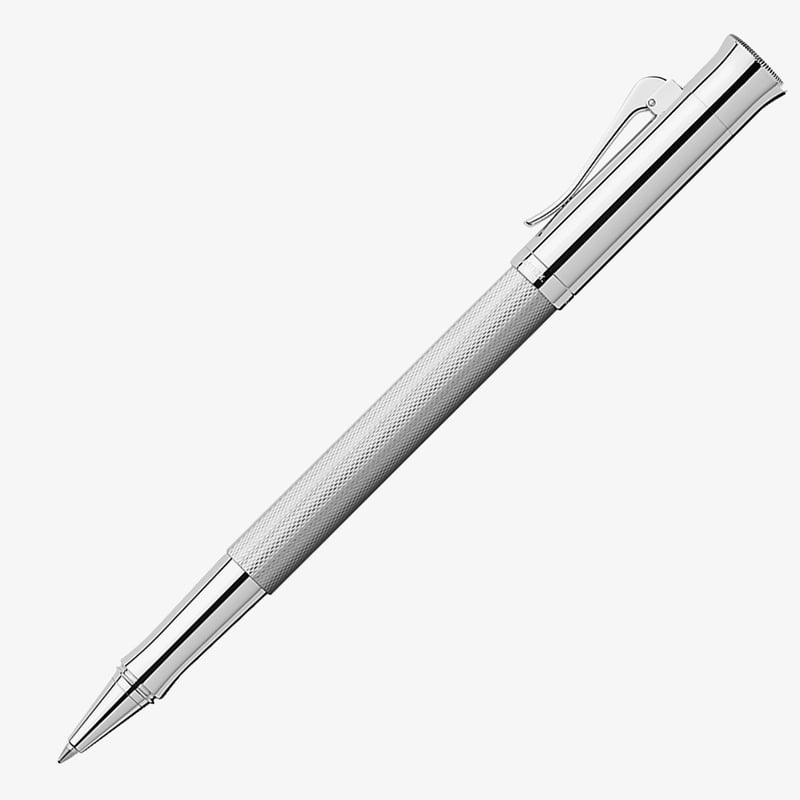 Graf von Faber-Castell Graf von Faber-Castell Guilloche Rollerball Pen - Rhodium