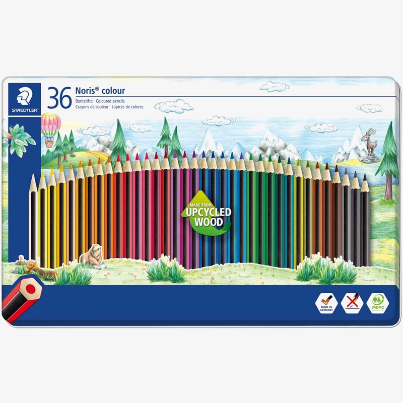 Staedtler Staedtler Noris Colouring Pencils - Assorted Colours (Tin of 36)