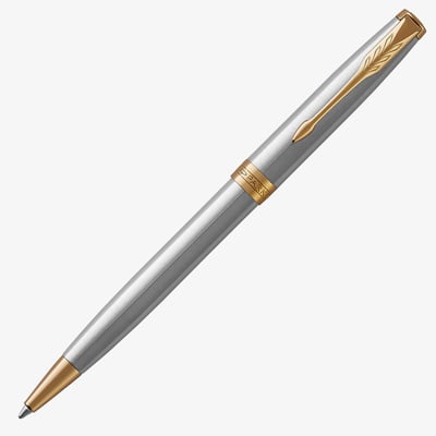 Parker Sonnet Ballpoint Pen - Stainless Steel Gold Trim