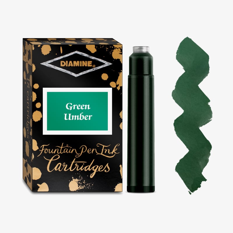 Diamine Inks Diamine Ink Cartridge - Green Umber (Pack of 18)