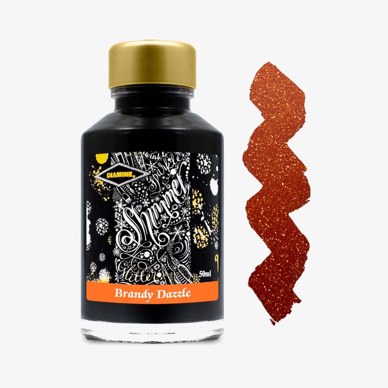 Diamine Inks Diamine Shimmering Ink Bottle 50ml - Brandy Dazzle