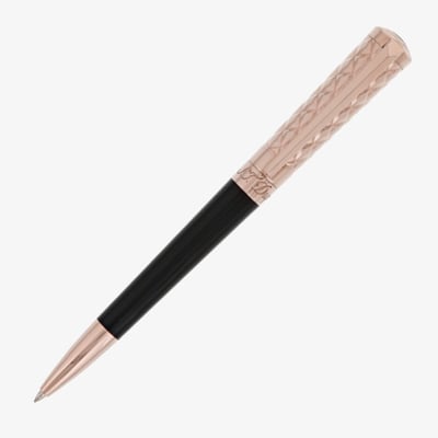 S.T. Dupont Liberte Ballpoint Pen - Black & Pink Gold