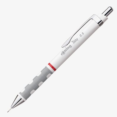 Rotring Tikky Mechanical Pencil - White Barrel - 0.50mm