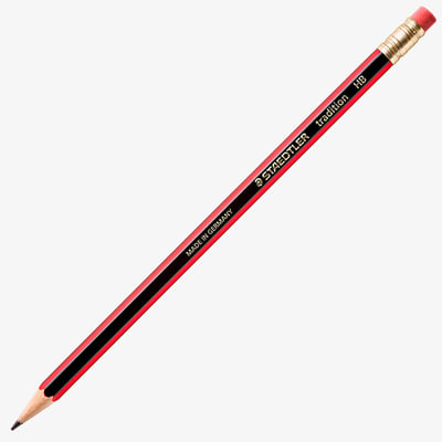 Staedtler Tradition Pencil with Eraser Tip - HB
