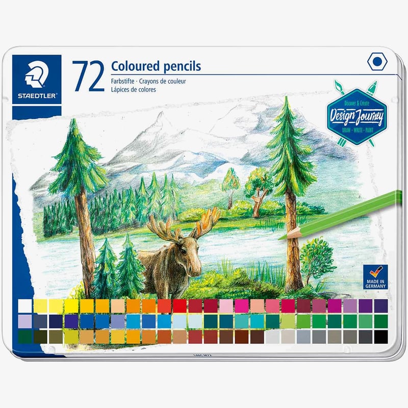 Staedtler Staedtler Design Journey Colouring Pencils - Assorted Colours (Tin of 72)