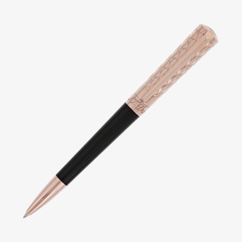 S.T. Dupont S.T. Dupont Liberte Rollerball Pen - Black & Pink Gold