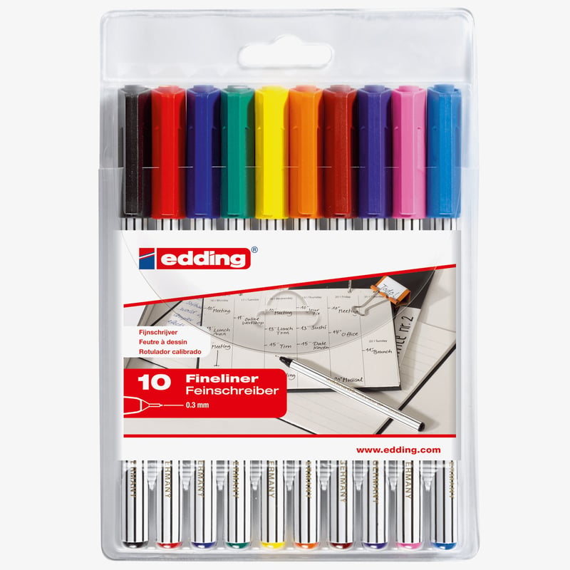 Edding Edding 89 Office Liners - Assorted Colours (Wallet of 10)