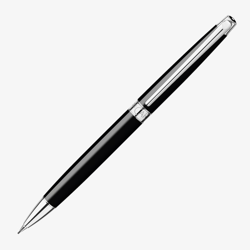 Caran d'Ache Caran d'Ache Léman Slim Mechanical Pencil - 0.7mm - Ebony Black Lacquer Rhodium Trim