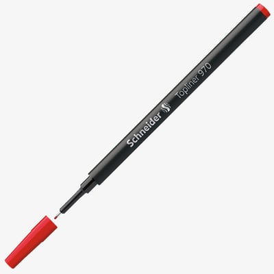 Schneider Topliner 970 Fineliner Refill - Red
