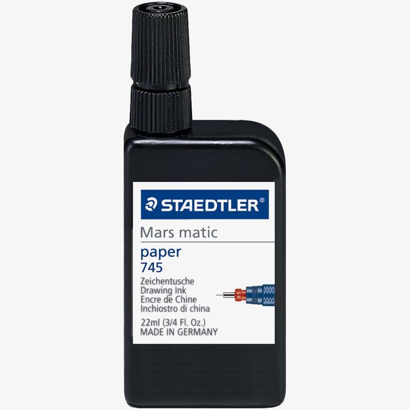 Staedtler Staedtler Mars Matic Drawing Ink For Paper - Black (22ml)