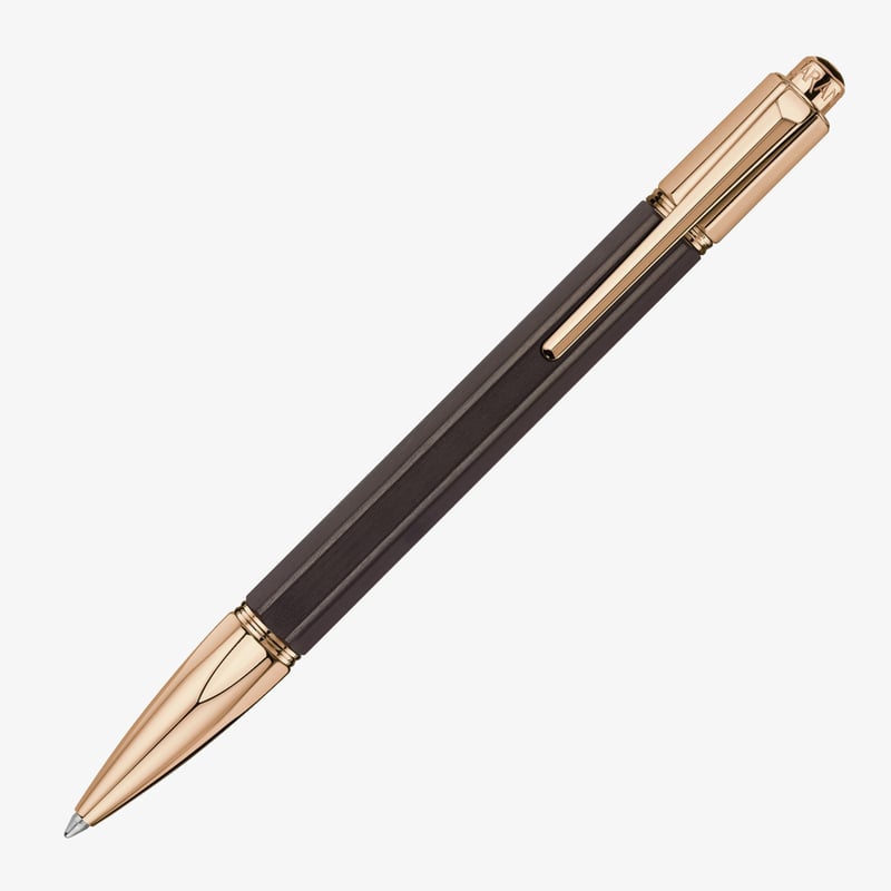 Caran d'Ache Caran d'Ache Varius Ebony Ballpoint Pen - Rose Gold Plated