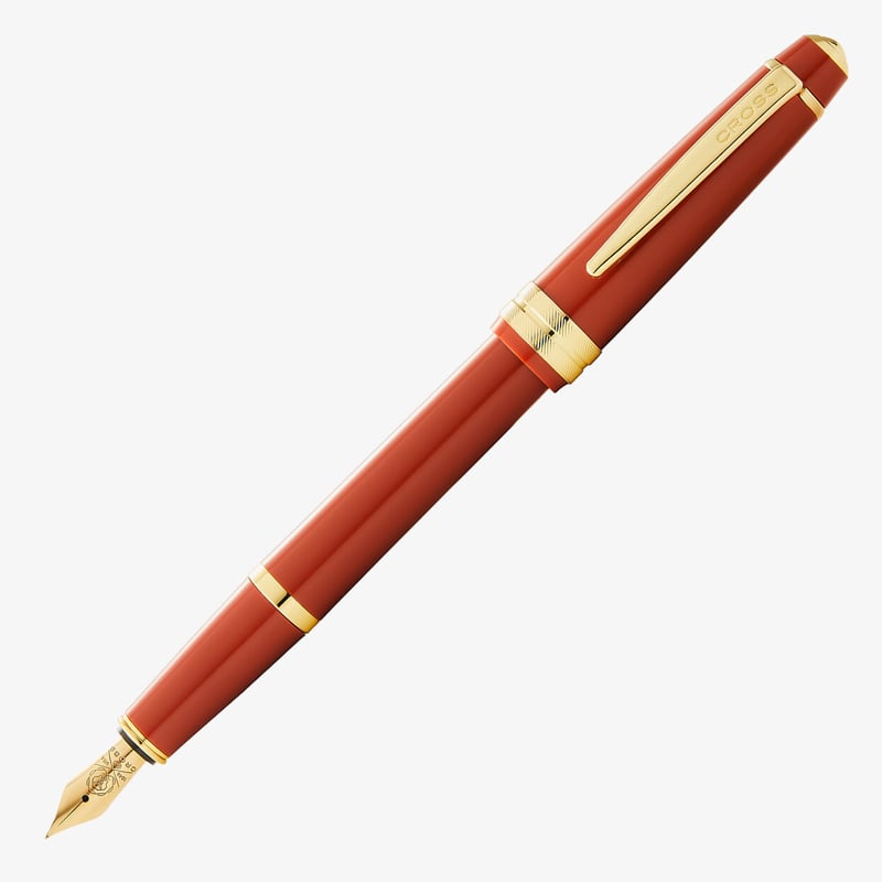Cross Cross Bailey Light Fountain Pen - Amber Resin with Gold Plated Trim