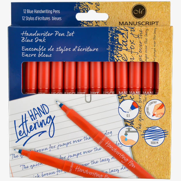 Manuscript Manuscript Handwriting Pens (Pack of 12)