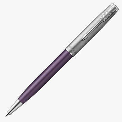 Parker Sonnet Essentials Ballpoint Pen - Matte Violet & Sandblasted Steel