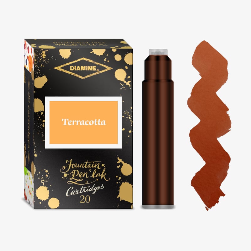 Diamine Inks Diamine Ink Cartridge - Terracotta (Pack of 20)