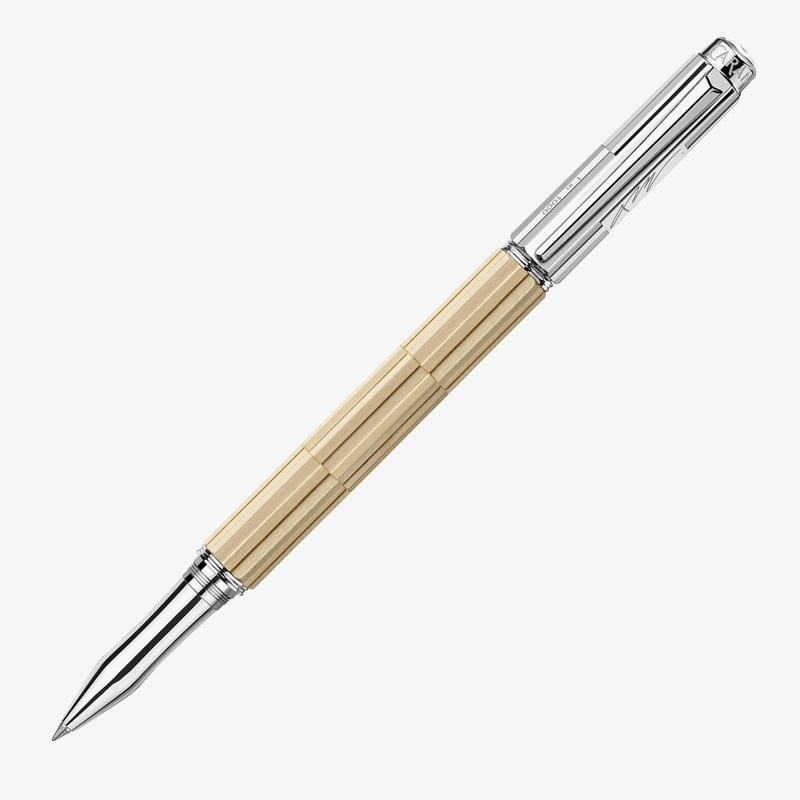 Caran d'Ache Caran d'Ache Varius Kengo Kuma Rollerball Pen - Precious Wood, Hinoki Cypress, Silver & Rhodium Plated