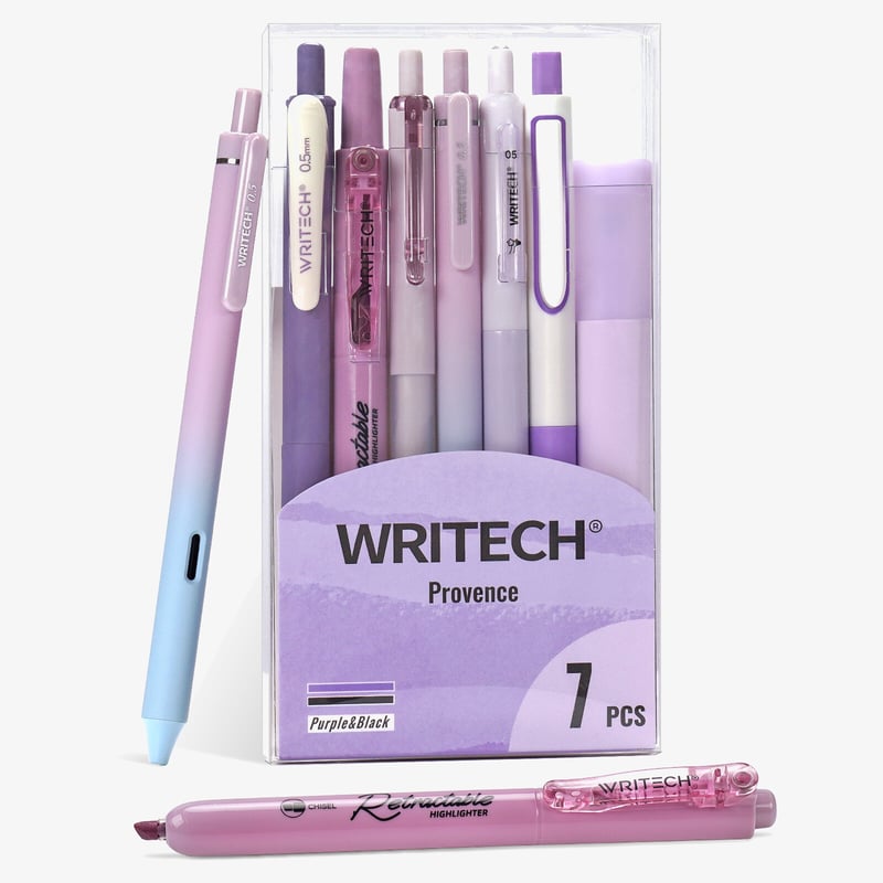 Writech Writech Color Coded Writing Set - Purple & Black (Box of 7)