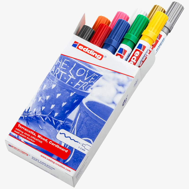 Edding Edding 4040 Matte Paint Markers - Assorted Colours (Pack of 10)