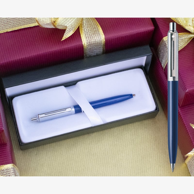 Sheaffer Sheaffer Sentinel Ballpoint Pen - Blue Chrome Trim