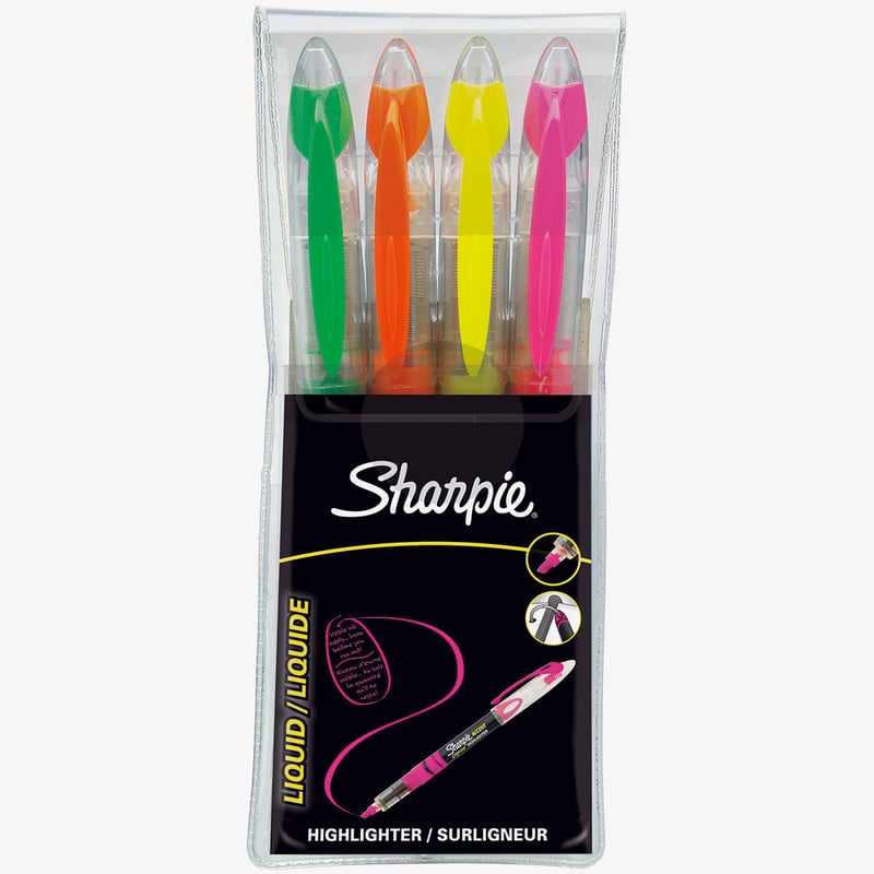 Sharpie Sharpie Accent Liquid Highlighter - Assorted Colours (Pack of 4)