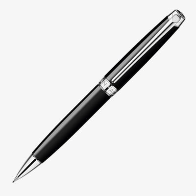 Caran d'Ache Léman Mechanical Pencil - Ebony Black Lacquer Rhodium Trim