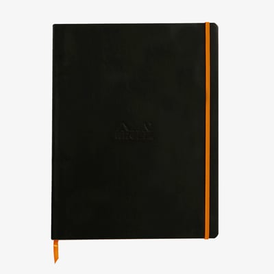 Rhodia Softcover Notebook - A4 - Black - Lined