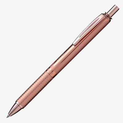 Pentel EnerGel Sterling Rollerball Pen - 0.7mm - Rose Gold (Gift Boxed)