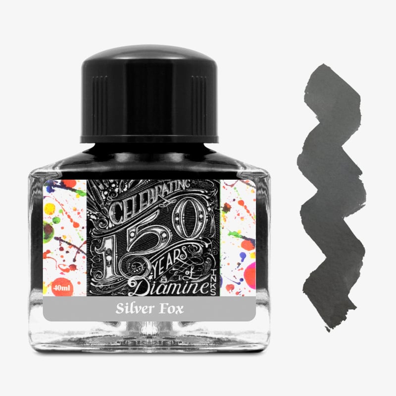 Diamine Inks Diamine 150th Anniversary  Ink Bottle 40ml - Silver Fox