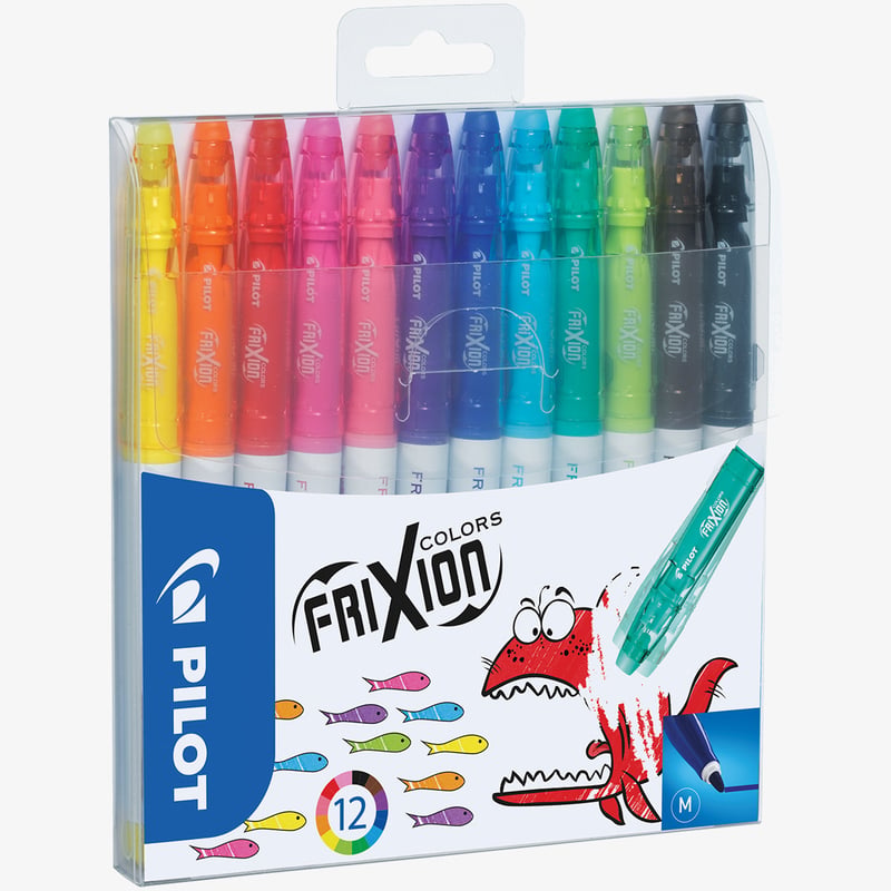Pilot Pilot FriXion Colors Erasable Fibre Tip Pen - Assorted (Pack of 12)