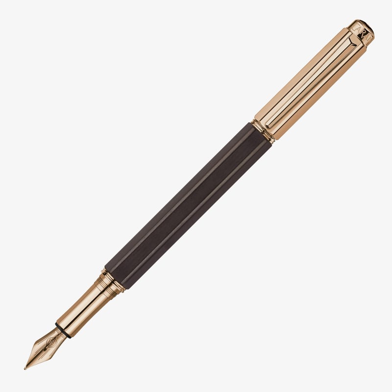 Caran d'Ache Caran d'Ache Varius Ebony Fountain Pen - Rose Gold Plated