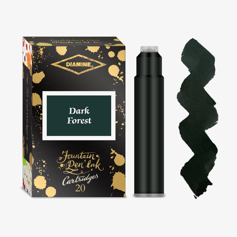Diamine Inks Diamine Ink Cartridge - Dark Forest (Pack of 20)