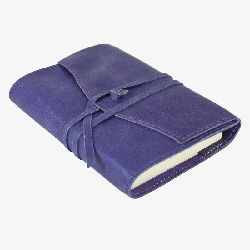 Papuro Papuro Milano Small Refillable Journal - Aubergine with Ruled Pages