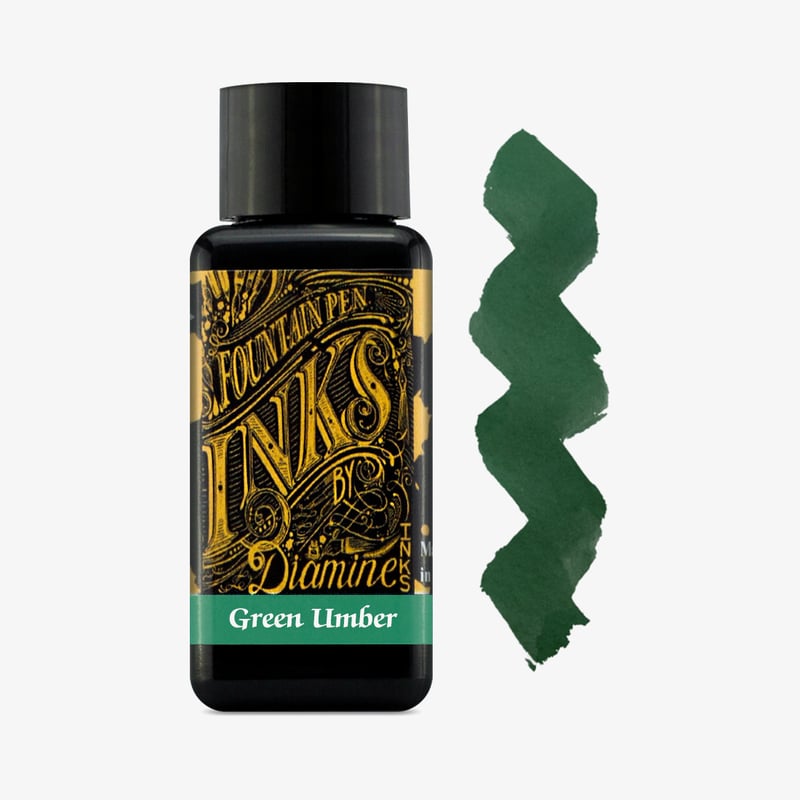 Diamine Inks Diamine Ink Bottle 30ml - Green Umber
