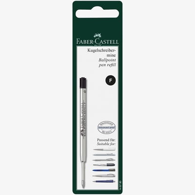 Faber-Castell Faber-Castell Ballpoint Refill - Fine - Black (Blister Pack)