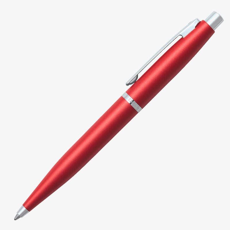 Sheaffer VFM Ballpoint Pen - Excessive Red Chrome Trim