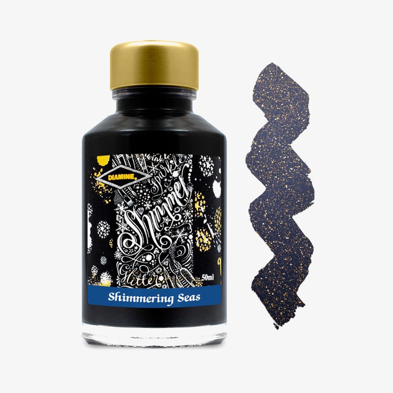 Diamine Inks Diamine Shimmering Ink Bottle 50ml - Shimmering Seas