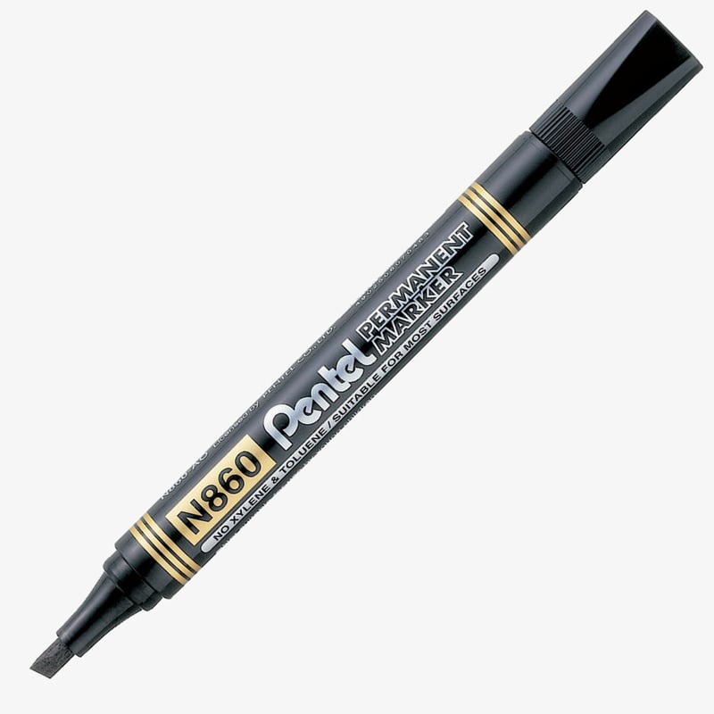 Pentel Pentel N860 Permanent Marker - Chisel Tip