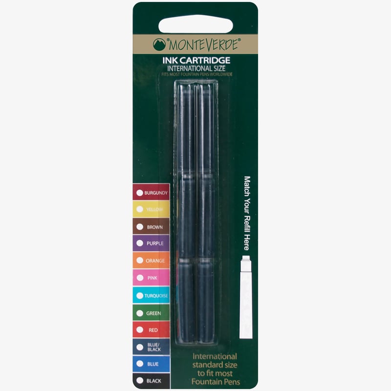 Monteverde Monteverde Ink Cartridges - Standard International (Blister of 6)