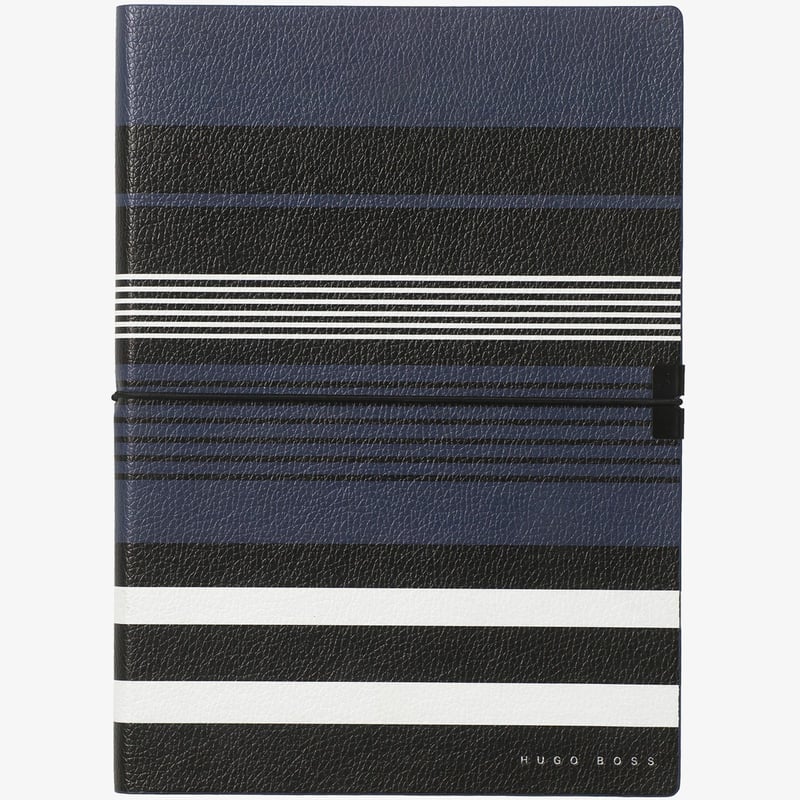 Hugo Boss Storyline A5 Notepad - Blue Stripes
