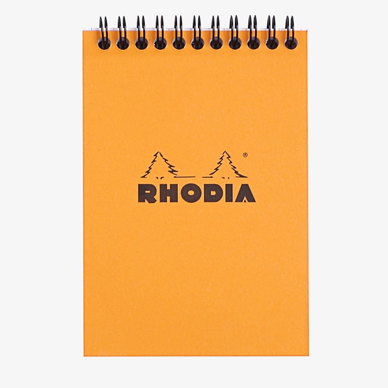 Rhodia Rhodia Classic Wirebound Notepad - Medium - Orange - Squared