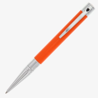 S.T. Dupont D-Initial Ballpoint Pen - Orange & Chrome